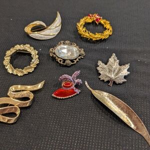 Chic Multicolor Broches Set Of 8